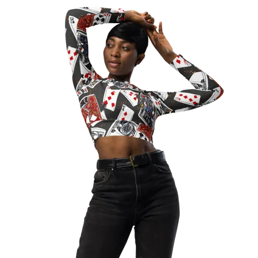 Tessellation, By Rockwell Kent on a Long Sleeve Crop Top