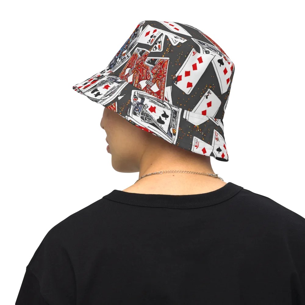Tessellation, By Rockwell Kent on Reversible Bucket Hat — Back Inside