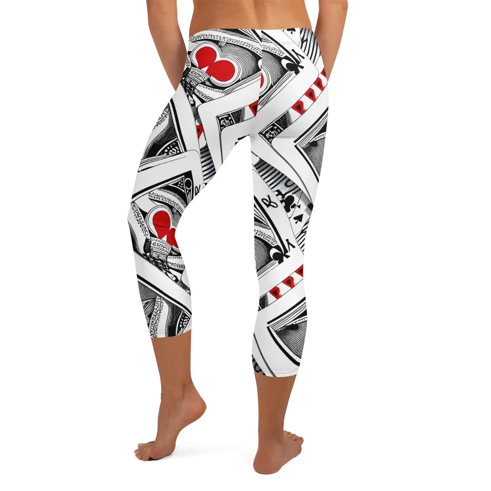 Fashion Print, By Carl Rahl on Capri Leggings — Back