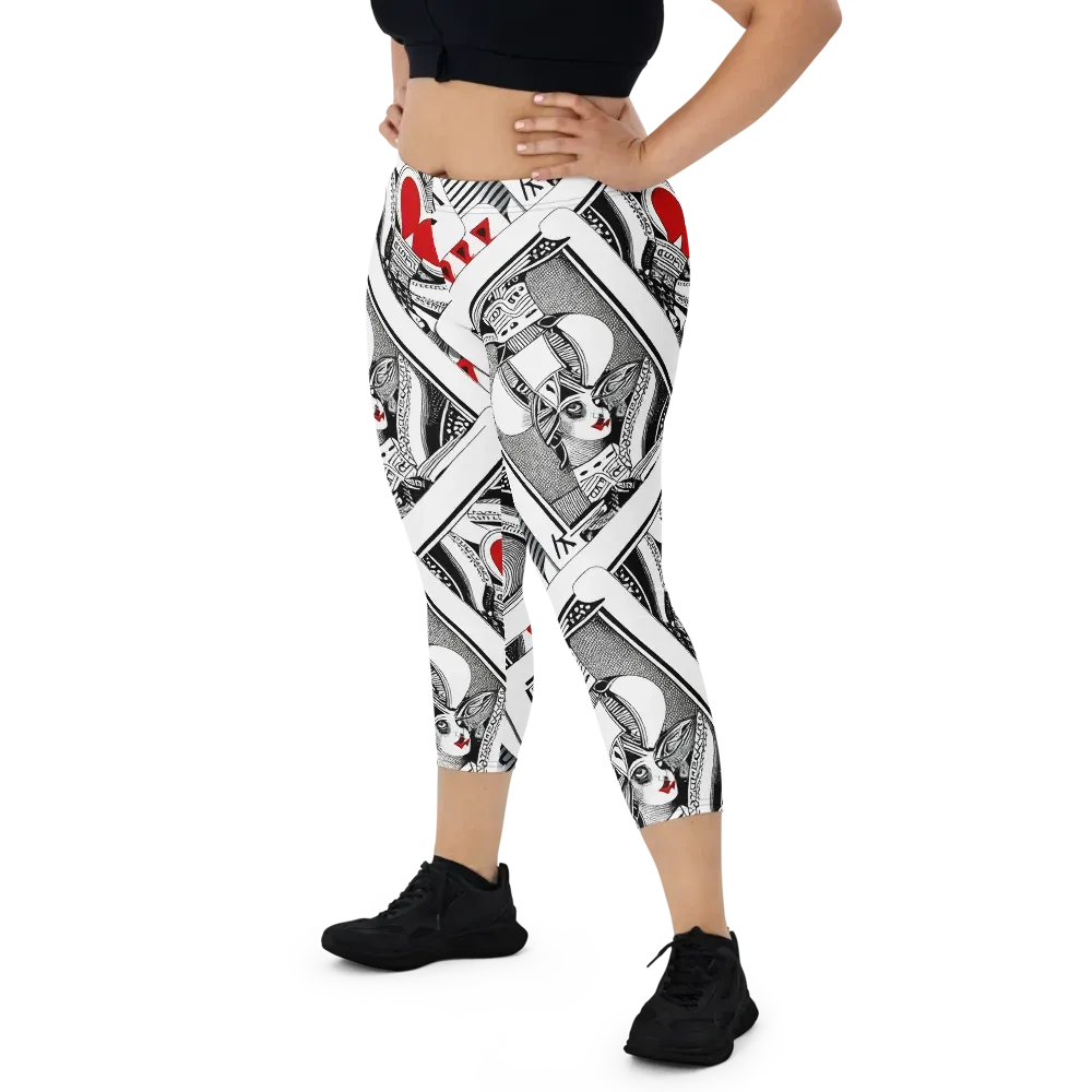 Fashion Print, By Carl Rahl on Capri Leggings — Front
