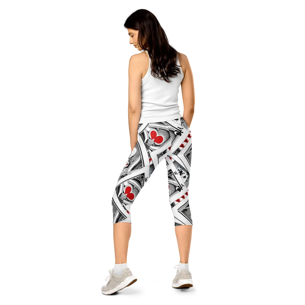 Fashion Print, By Carl Rahl on Capri Leggings — Back