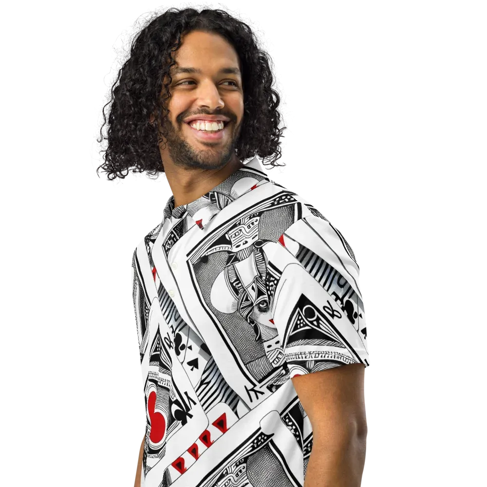 Fashion Print, By Carl Rahl on Men's Slim Fit Polo Shirt — Left Front