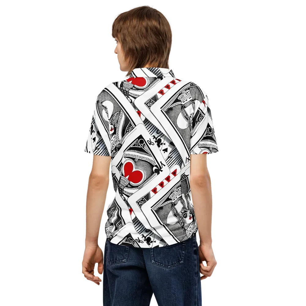 Fashion Print, By Carl Rahl on Men's Slim Fit Polo Shirt — Back