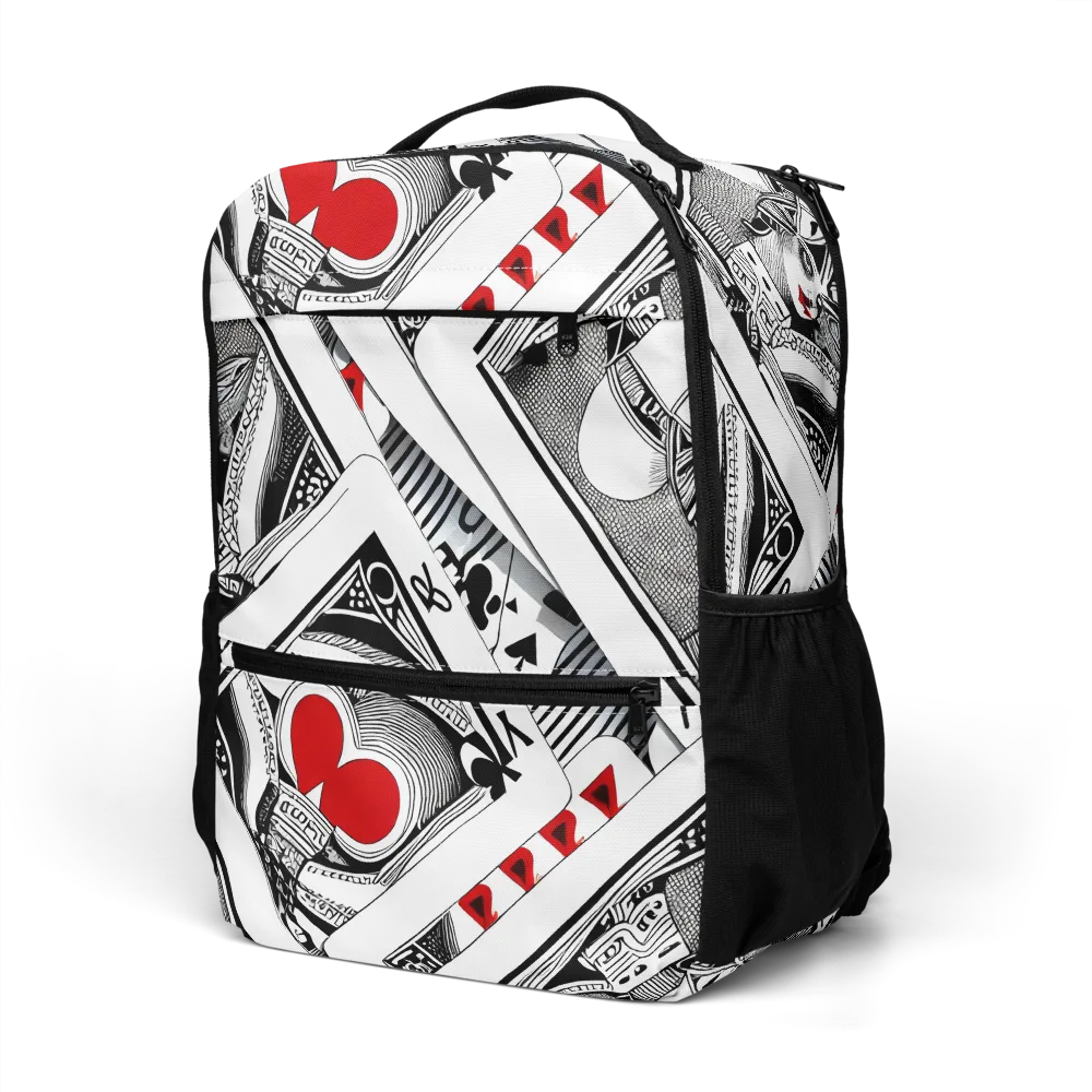 Fashion Print, By Carl Rahl on Utility Backpack — Left Front