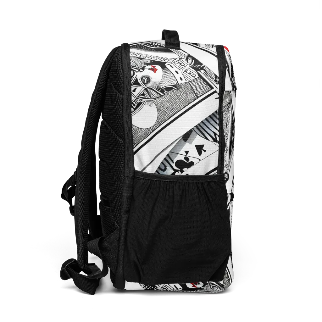 Fashion Print, By Carl Rahl on Utility Backpack — Right
