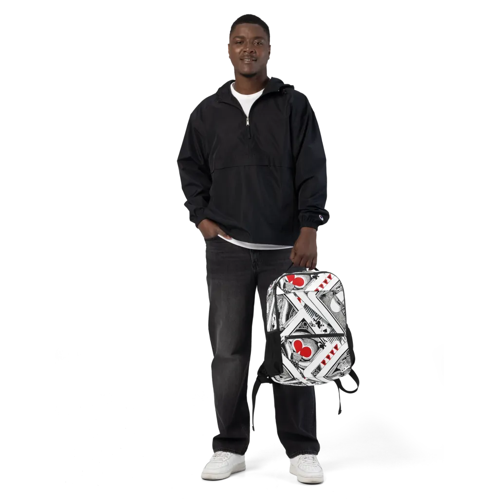 Fashion Print, By Carl Rahl on Utility Backpack — Front