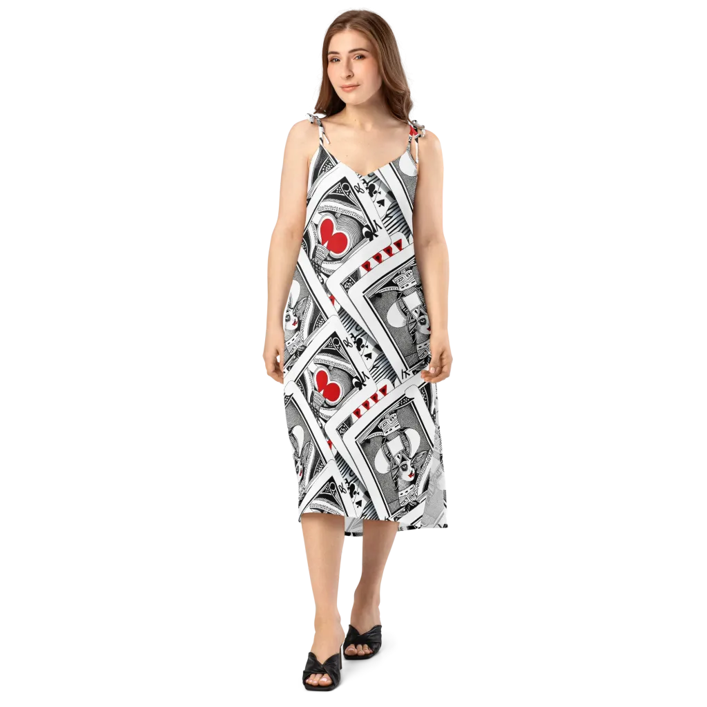 Fashion Print, By Carl Rahl on Slip Dress — Front