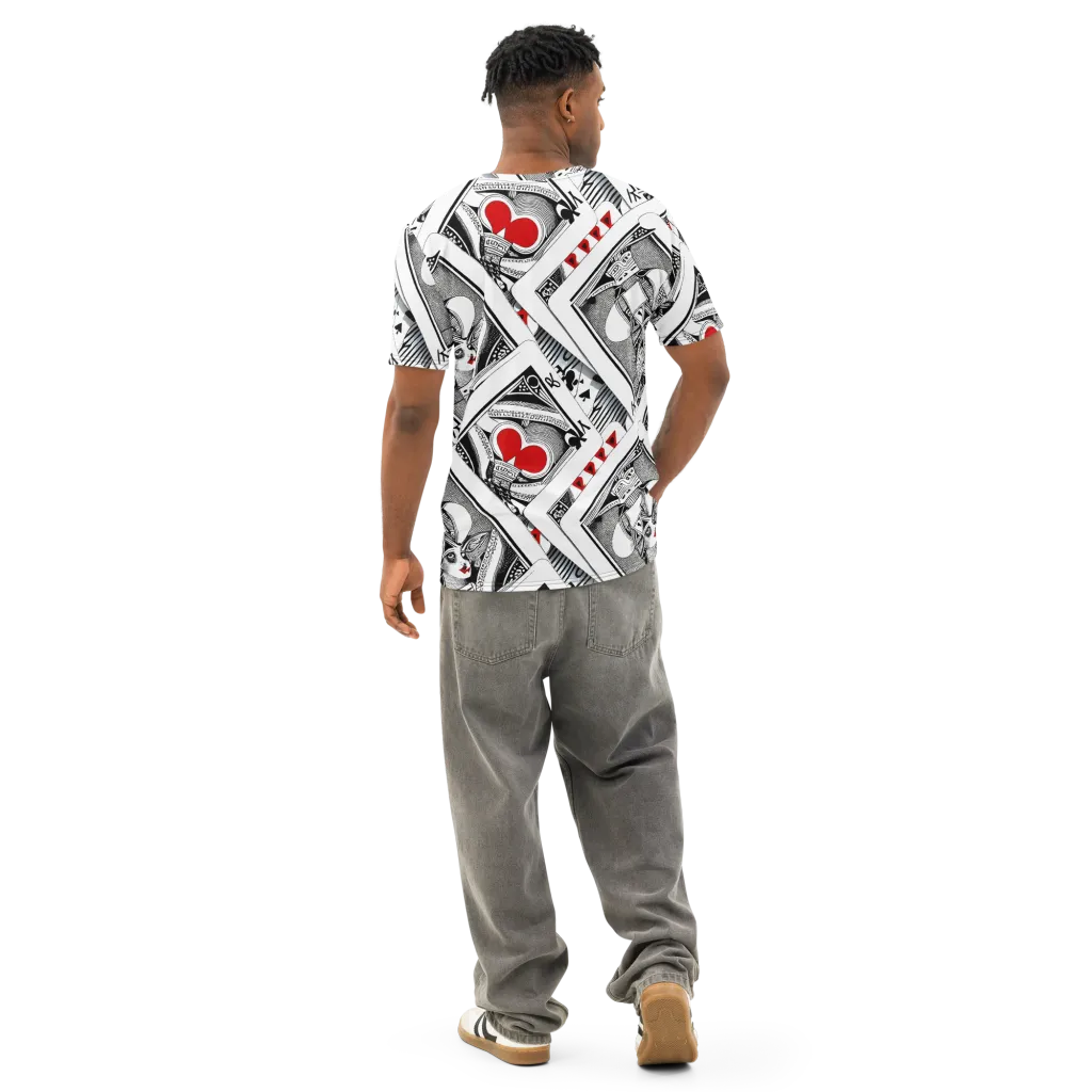 Fashion Print, By Carl Rahl on Men's Cotton Crew Neck T-Shirt — Back