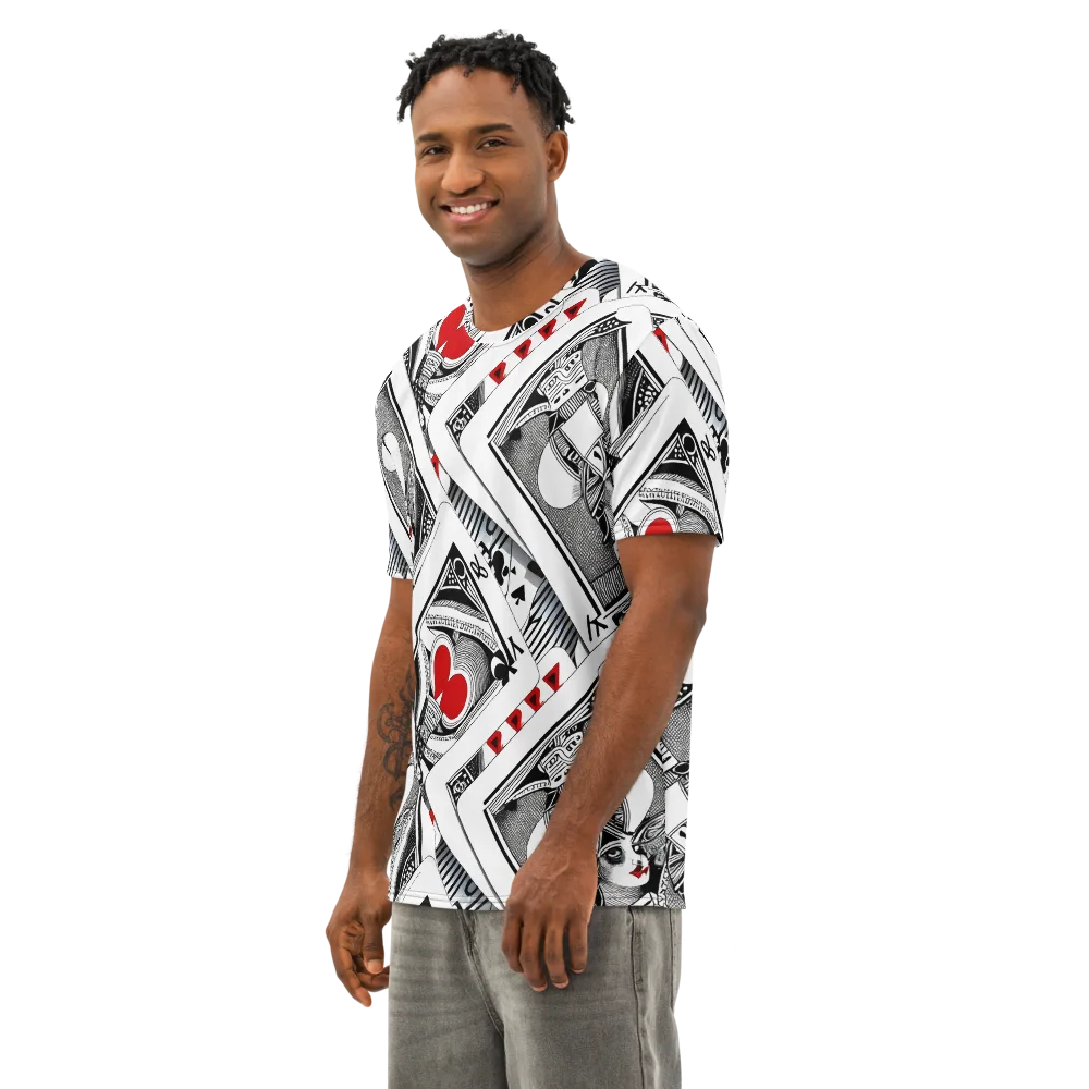 Fashion Print, By Carl Rahl on Men's Cotton Crew Neck T-Shirt — Left Front