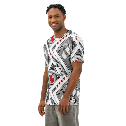 Fashion Print, By Carl Rahl on a Men's Cotton Crew Neck T-Shirt