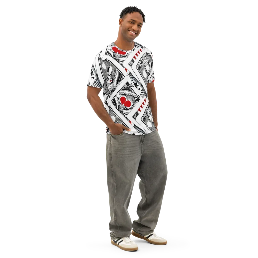 Fashion Print, By Carl Rahl on Men's Cotton Crew Neck T-Shirt — Right Front