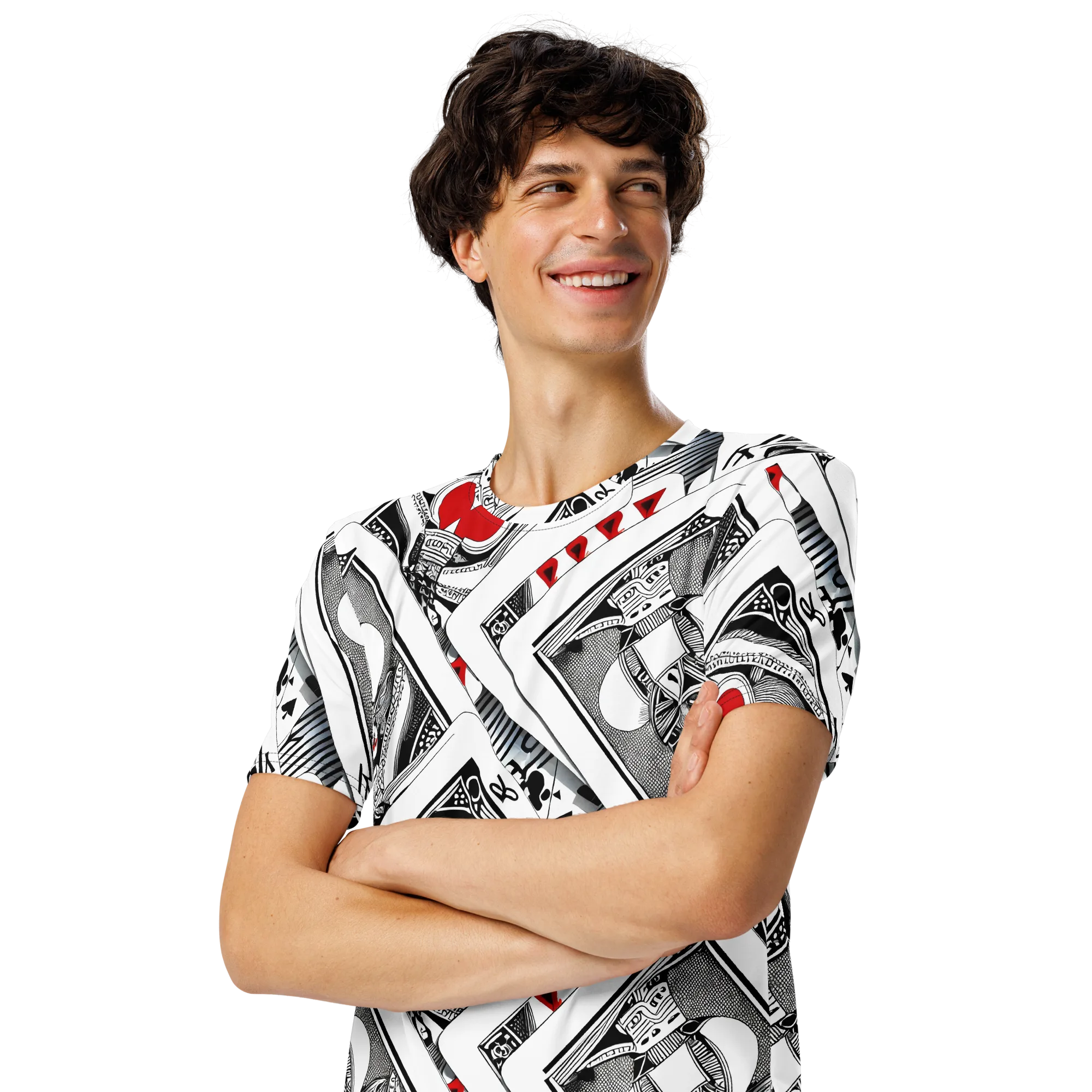 Fashion Print, By Carl Rahl on Men's Crew Neck T-Shirt — Left Front