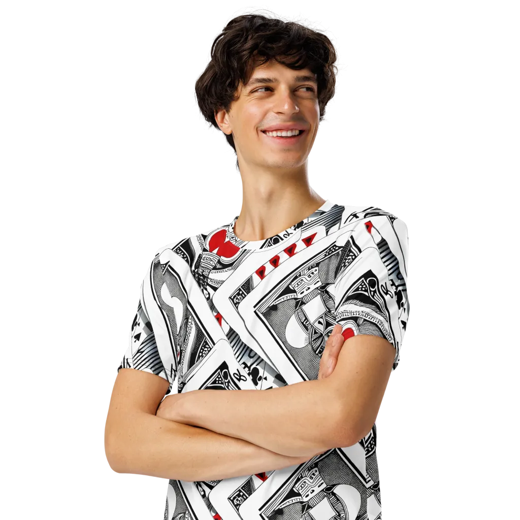 Fashion Print, By Carl Rahl on Men's Crew Neck T-Shirt — Left Front