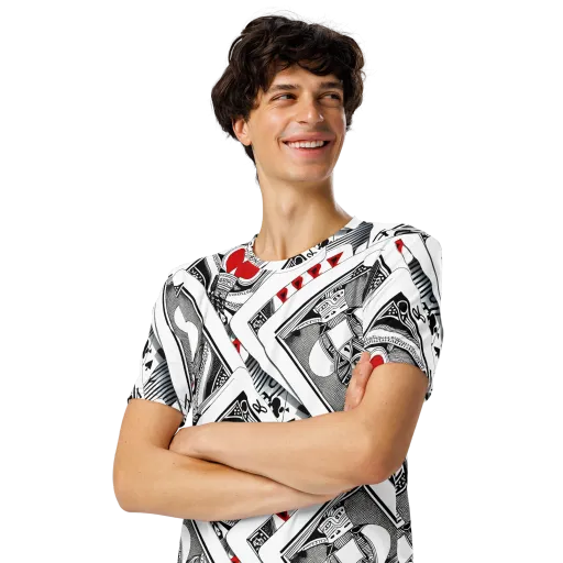 Fashion Print, By Carl Rahl on a Men's Crew Neck T-Shirt