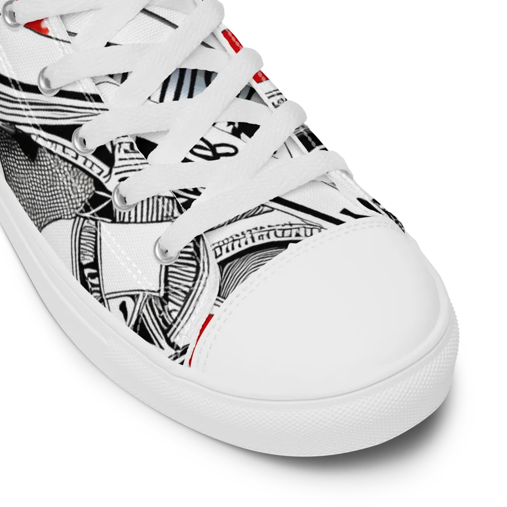 Fashion Print, By Carl Rahl on Men's High Top Canvas Shoes — Product details
