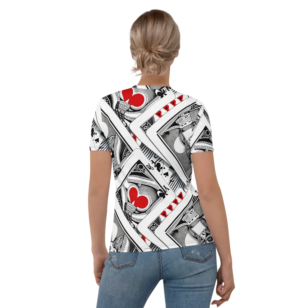 Fashion Print, By Carl Rahl on Women's Crew Neck T-Shirt — Back