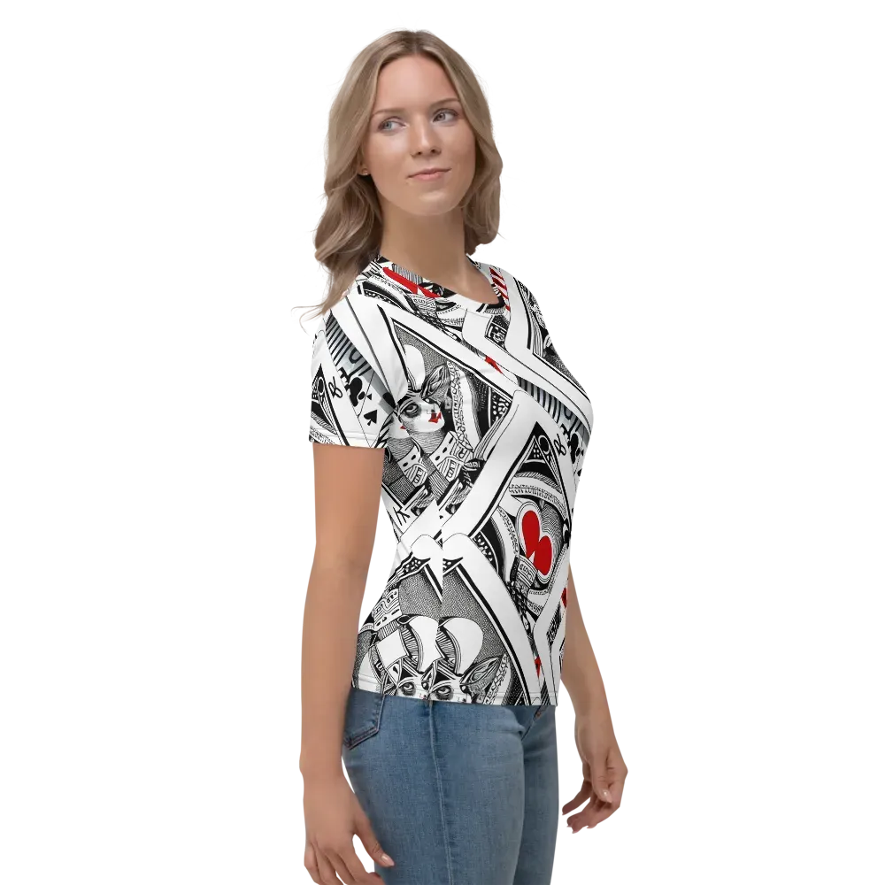 Fashion Print, By Carl Rahl on Women's Crew Neck T-Shirt — Right