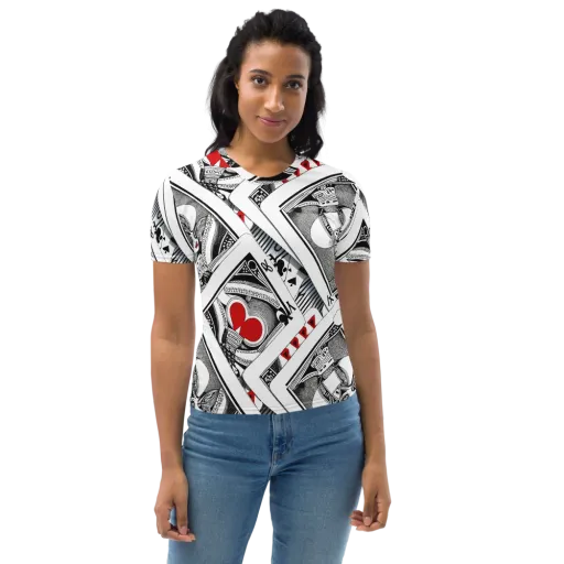 Fashion Print, By Carl Rahl on a Women's Crew Neck T-Shirt