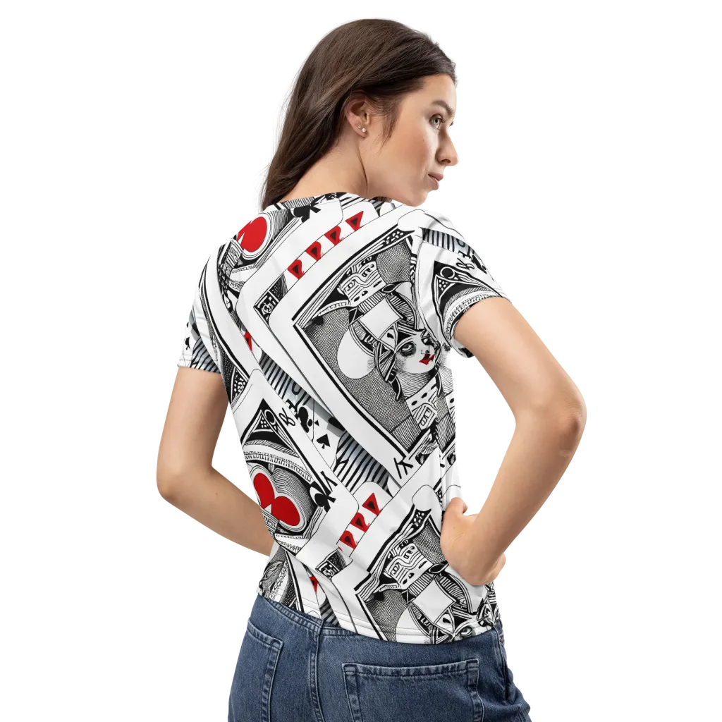 Fashion Print, By Carl Rahl on Women's Crew Neck T-Shirt — Back