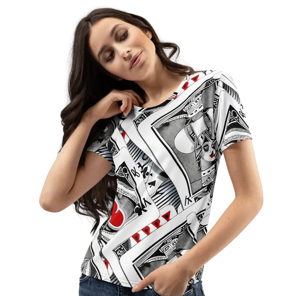 Fashion Print, By Carl Rahl on Women's Crew Neck T-Shirt — Left Front