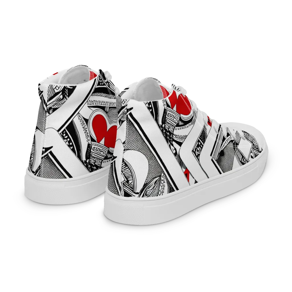 Fashion Print, By Carl Rahl on Women's High Top Canvas Shoes — Right Back