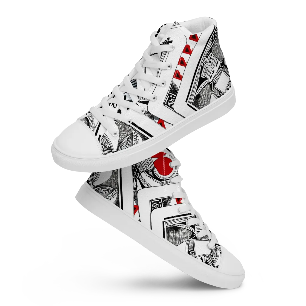 Fashion Print, By Carl Rahl on Women's High Top Canvas Shoes — Front