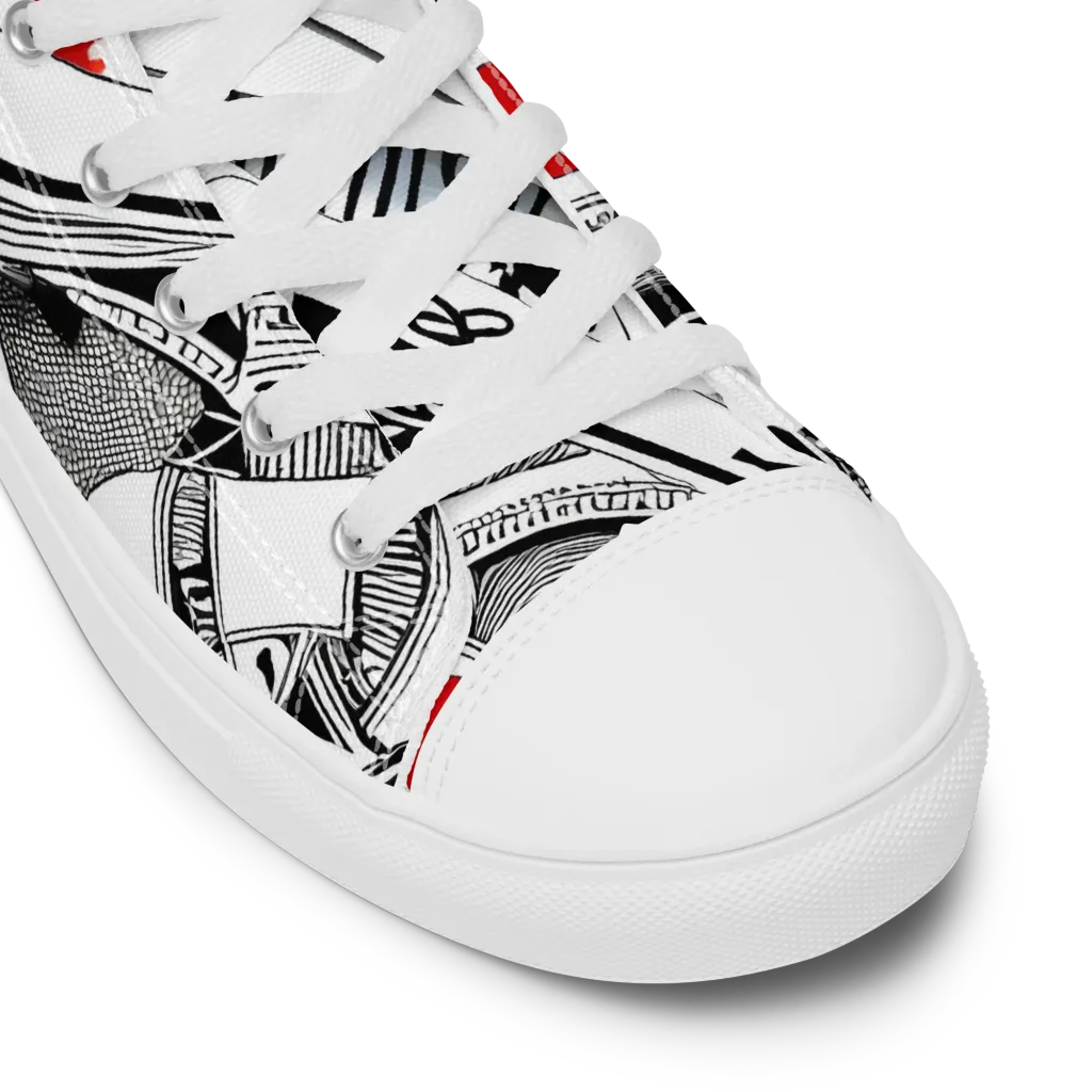 Fashion Print, By Carl Rahl on Women's High Top Canvas Shoes — Product details