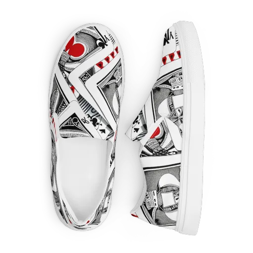Fashion Print, By Carl Rahl on a Men's Slip-On Canvas Shoes