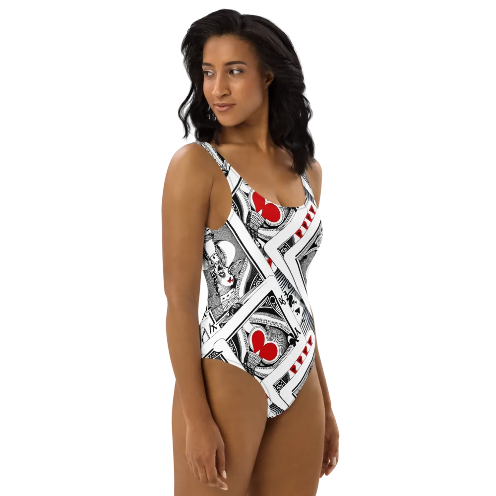 Fashion Print, By Carl Rahl on One-Piece Swimsuit — Right