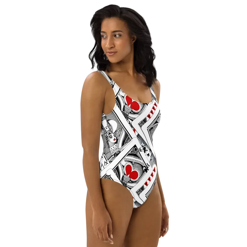 Fashion Print, By Carl Rahl on One-Piece Swimsuit — Right
