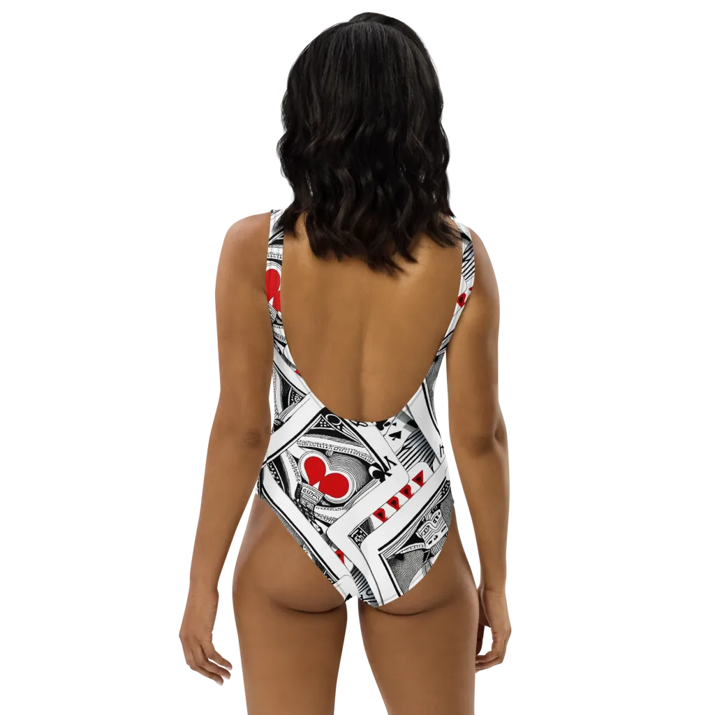 Fashion Print, By Carl Rahl on One-Piece Swimsuit — Back
