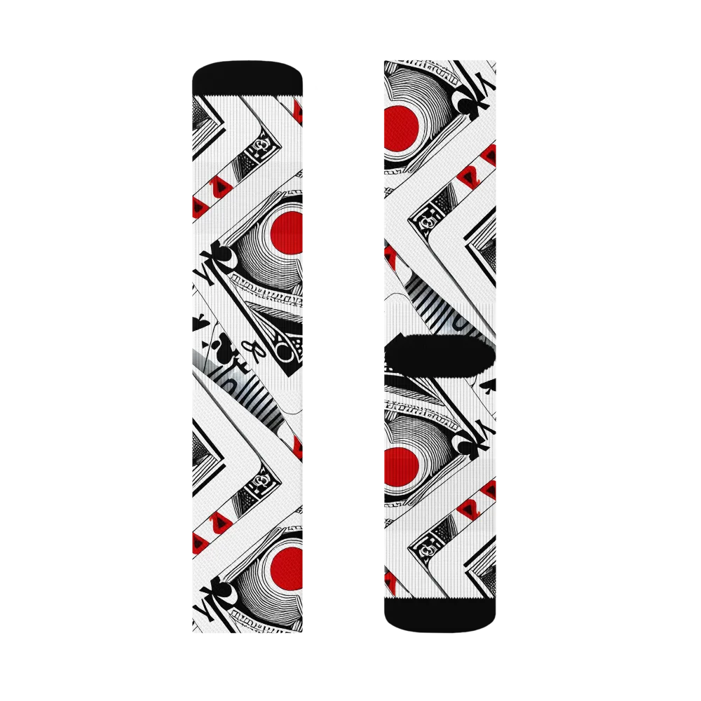 Fashion Print, By Carl Rahl on Socks — Left Sock