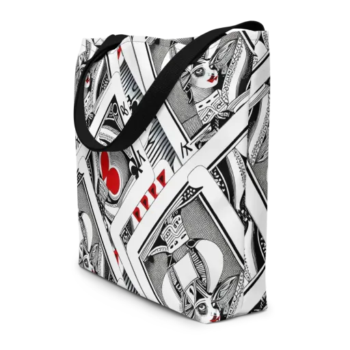 Fashion Print, By Carl Rahl on a Large Tote Bag W/ Pocket