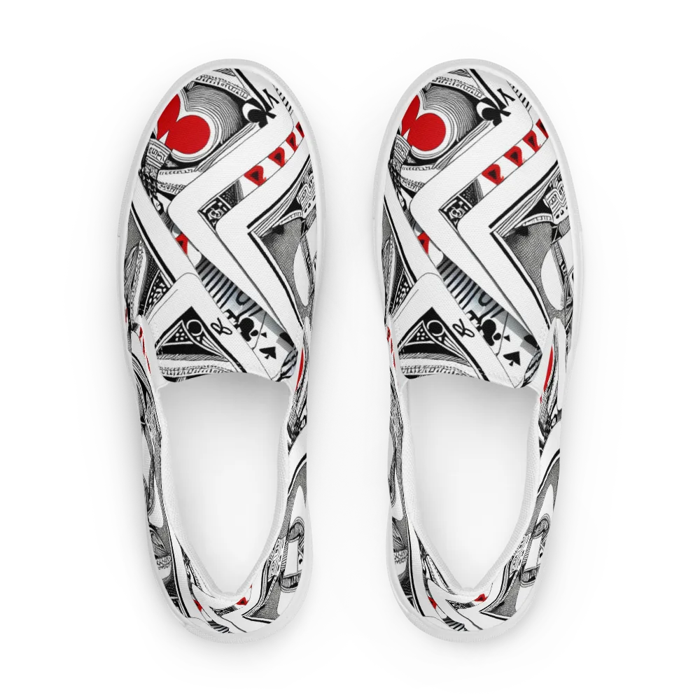 Fashion Print, By Carl Rahl on Women's Slip-On Canvas Shoes — Front