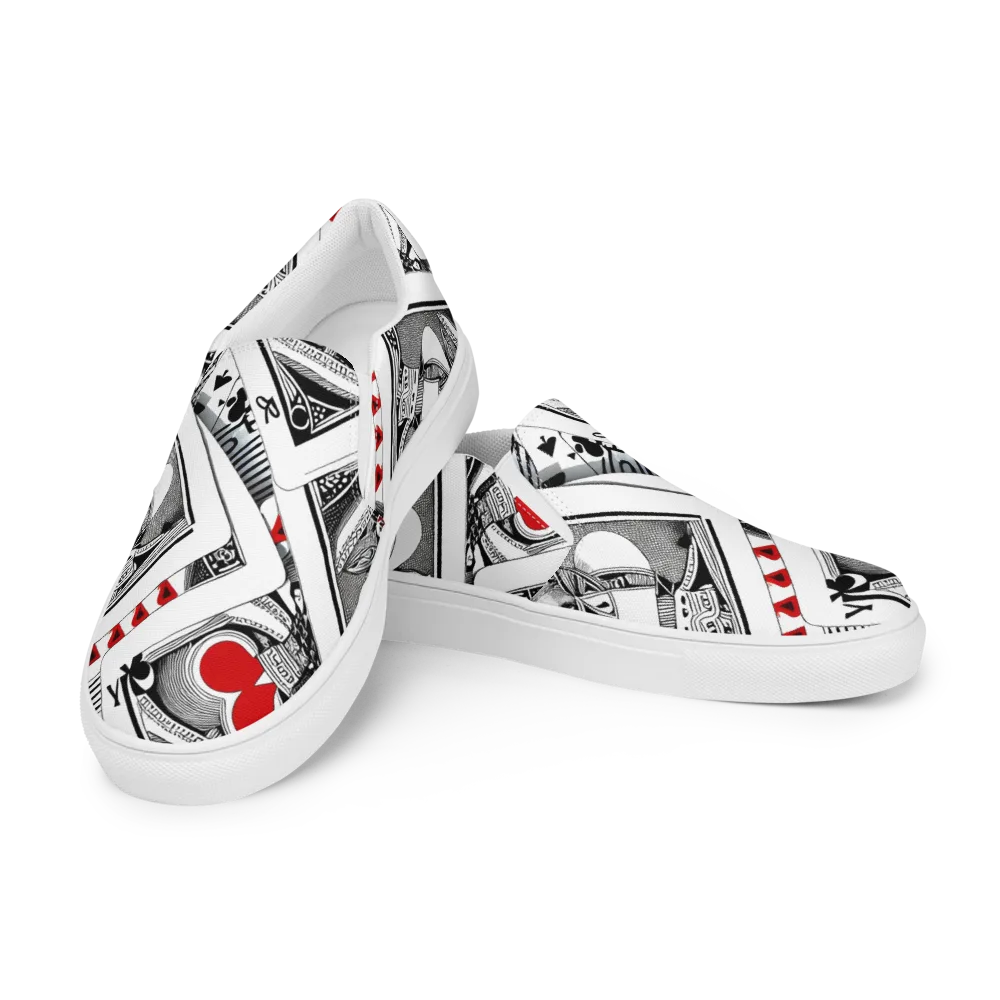 Fashion Print, By Carl Rahl on Women's Slip-On Canvas Shoes — Left Front