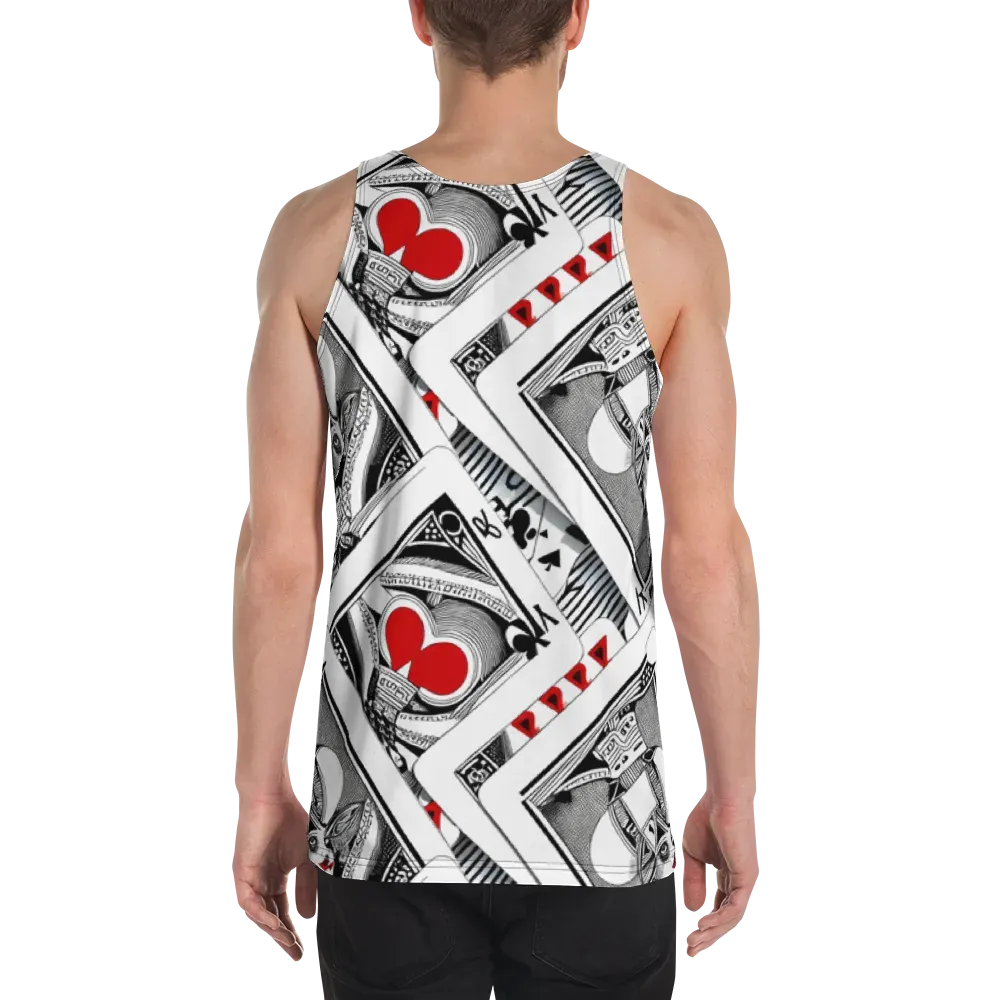 Fashion Print, By Carl Rahl on Men's Tank Top — Back