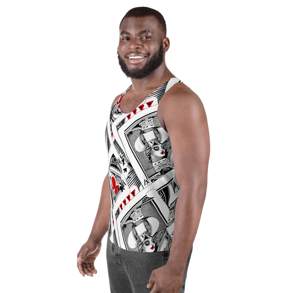 Fashion Print, By Carl Rahl on Men's Tank Top — Left Front