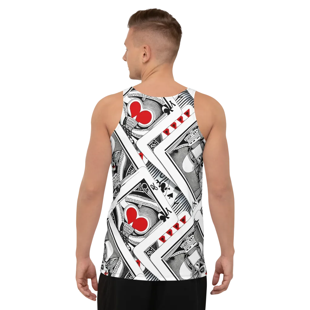 Fashion Print, By Carl Rahl on Men's Tank Top — Back
