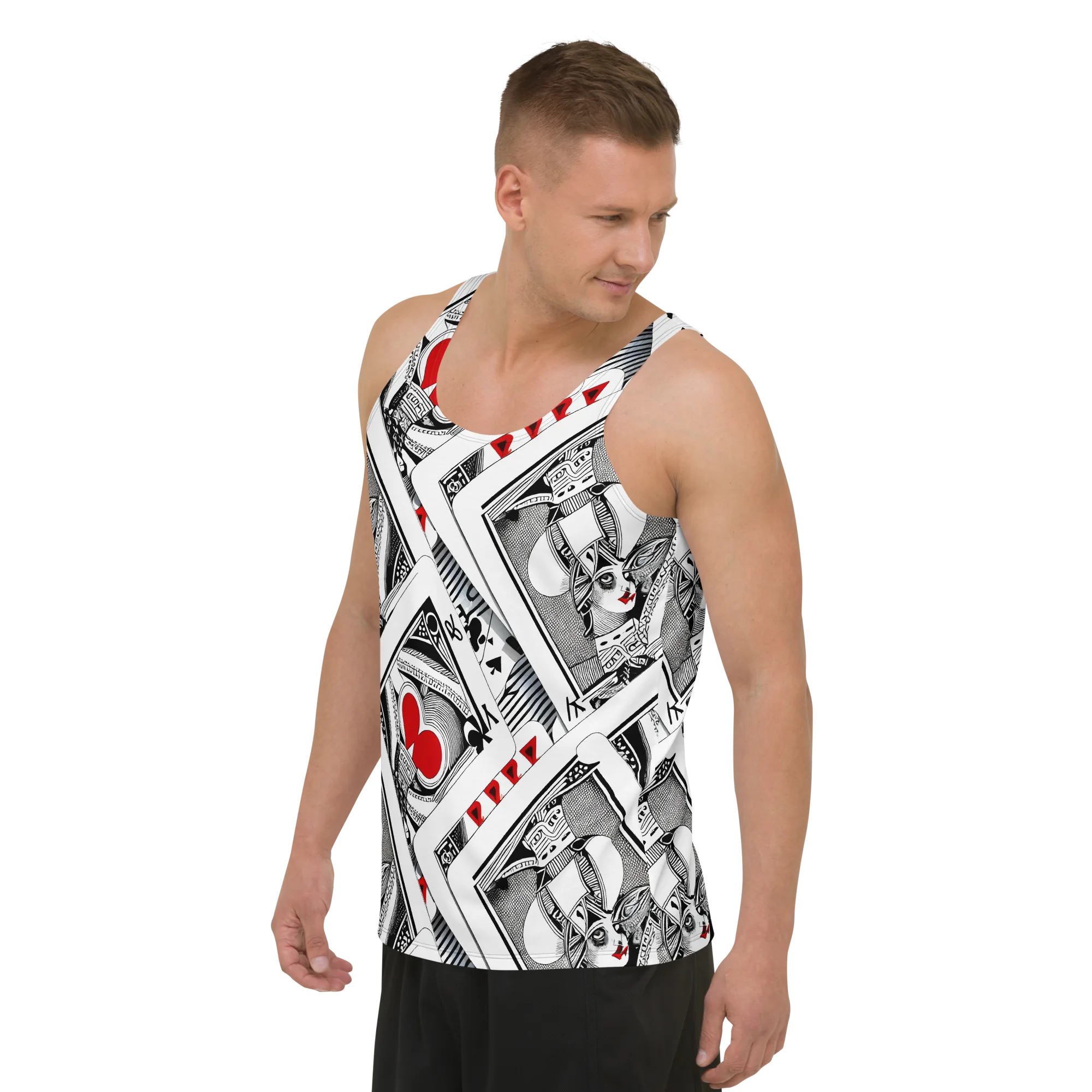 Fashion Print, By Carl Rahl on Men's Tank Top — Left Front