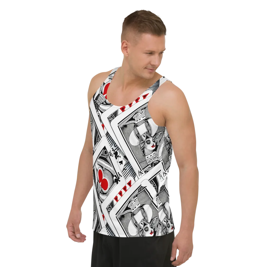 Fashion Print, By Carl Rahl on Men's Tank Top — Left Front