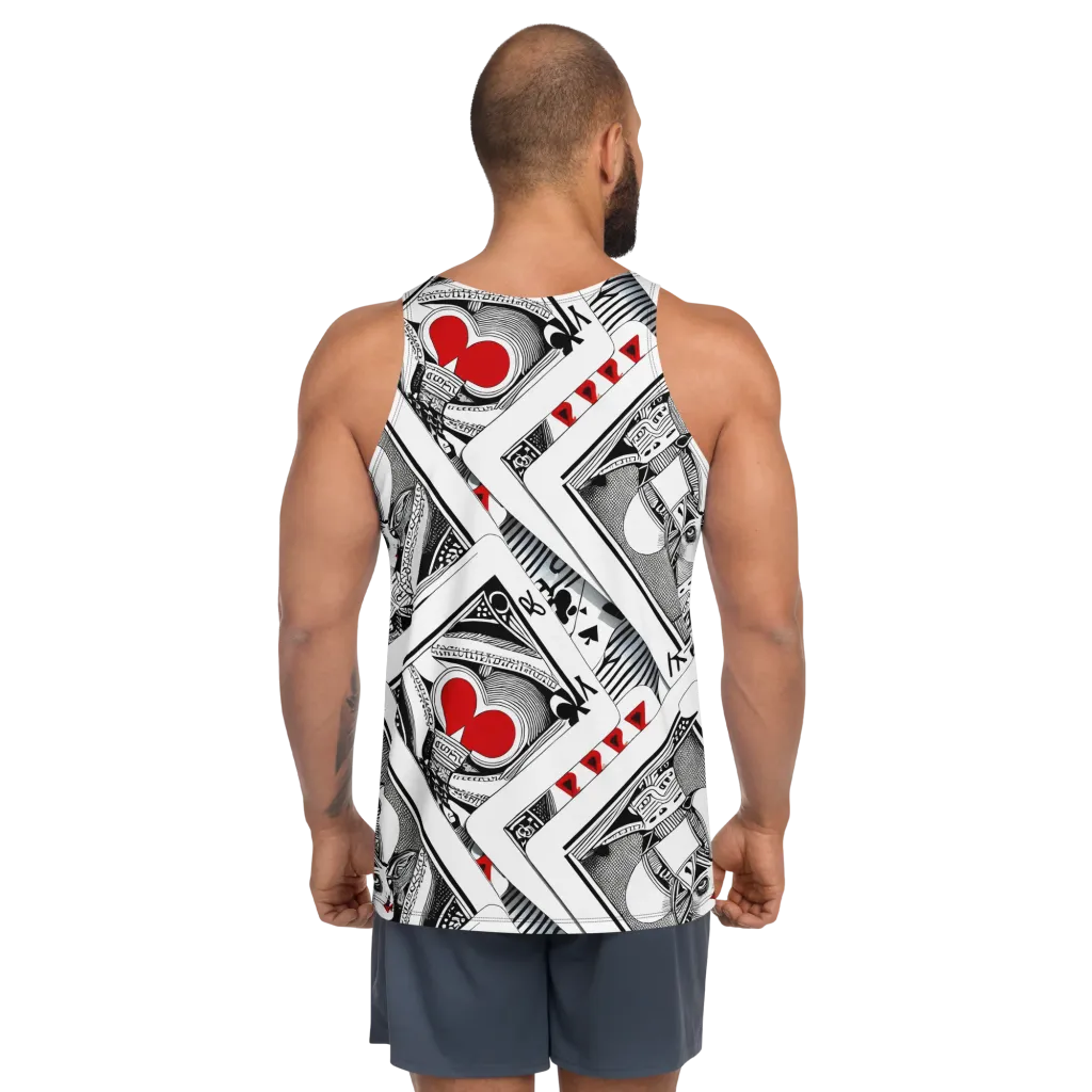 Fashion Print, By Carl Rahl on Men's Tank Top — Back