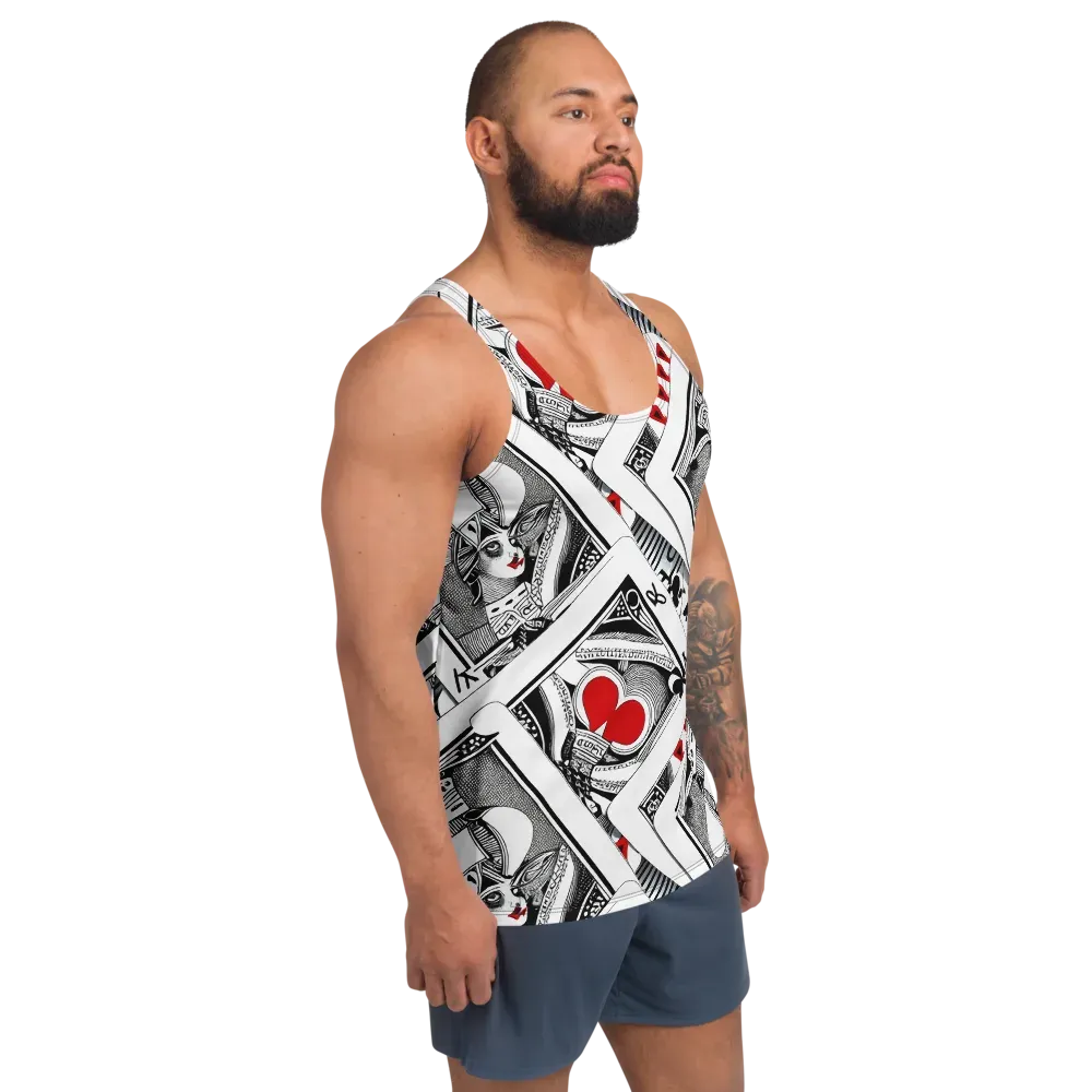Fashion Print, By Carl Rahl on Men's Tank Top — Right Front