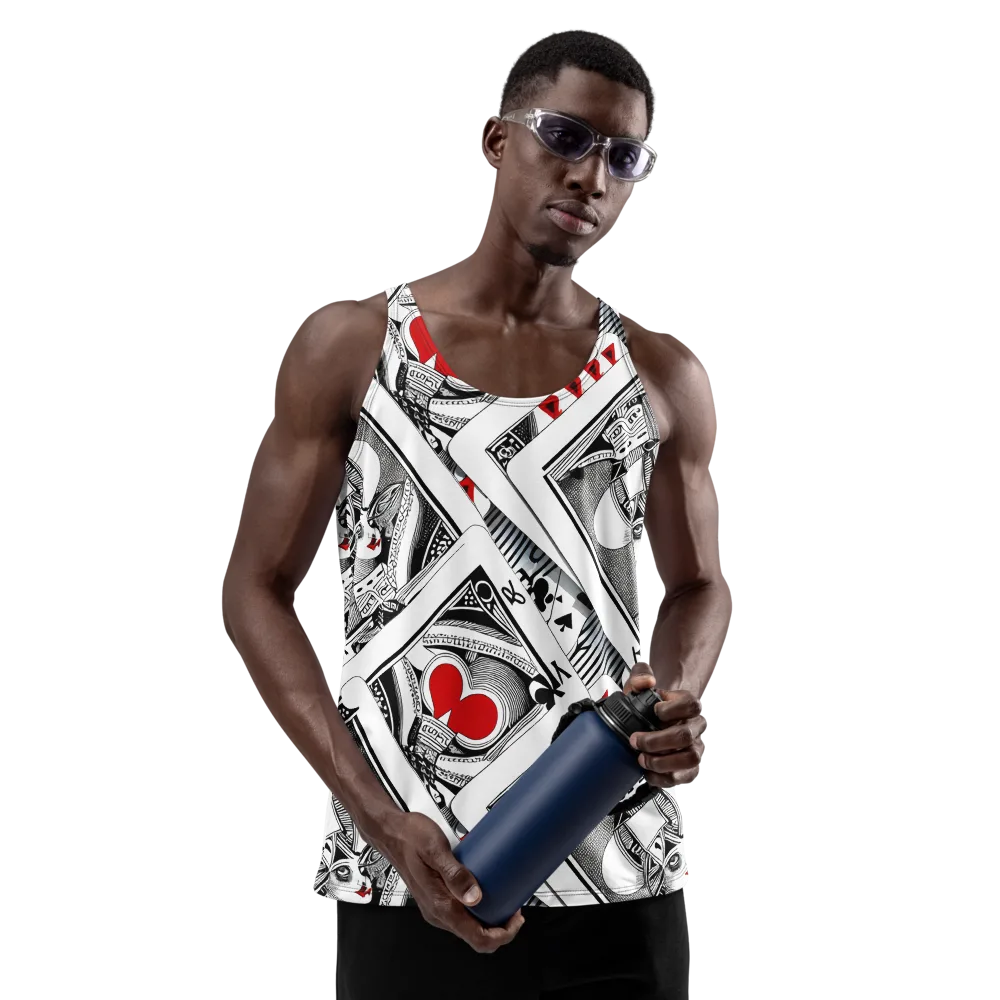 Fashion Print, By Carl Rahl on Men's Tank Top — Front