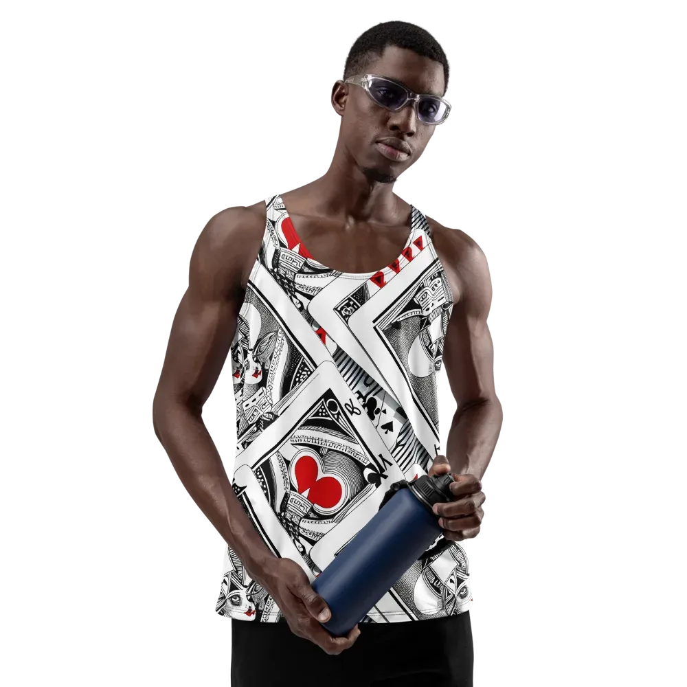 Fashion Print, By Carl Rahl on Men's Tank Top — Front