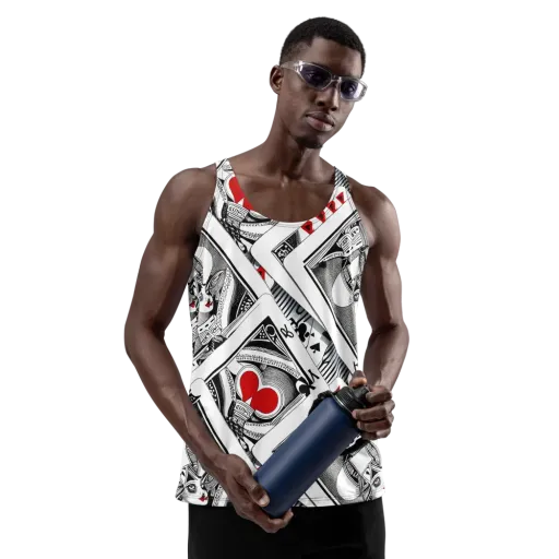 Fashion Print, By Carl Rahl on a Men's Tank Top