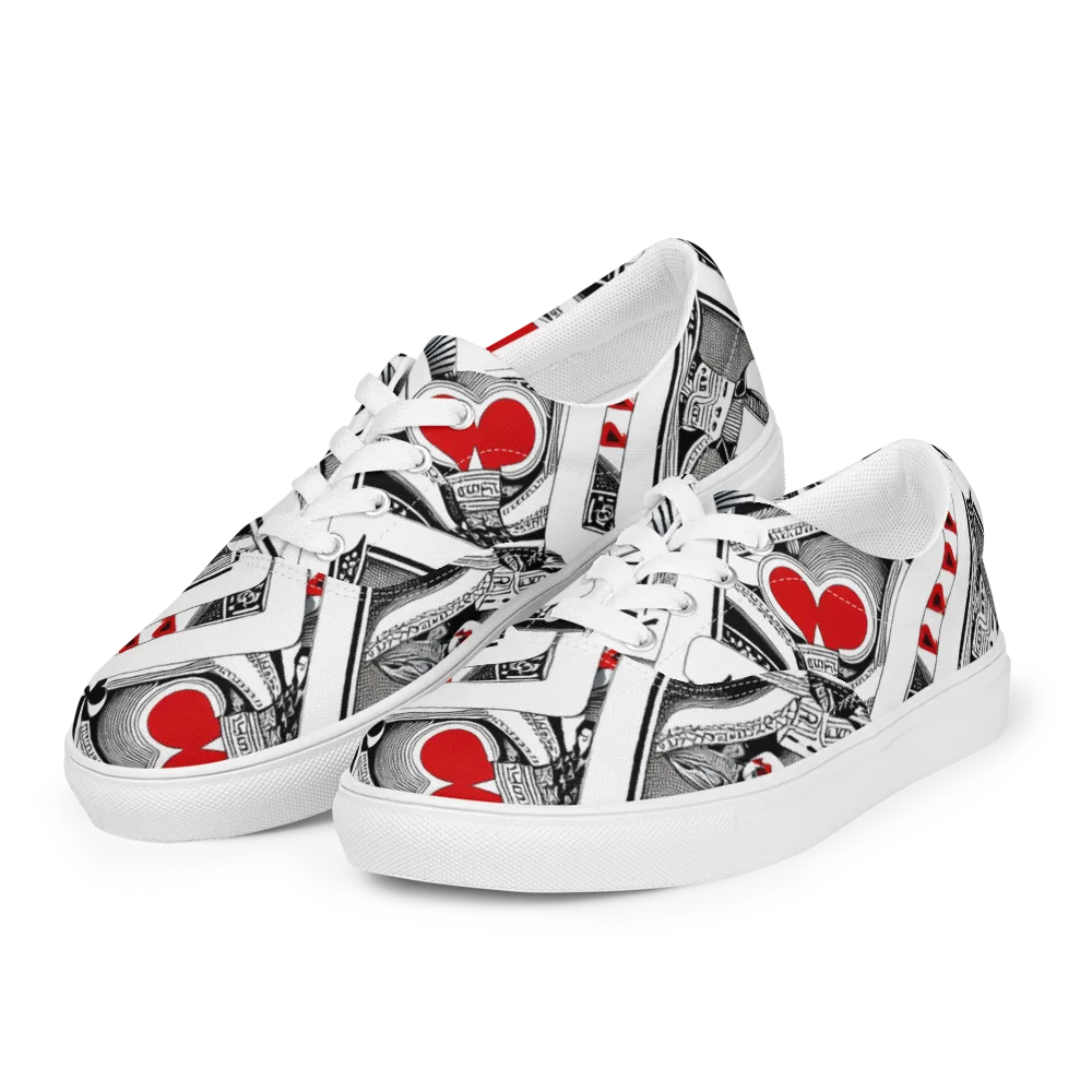 Fashion Print, By Carl Rahl on Men's Lace-Up Canvas Shoes — Left Front