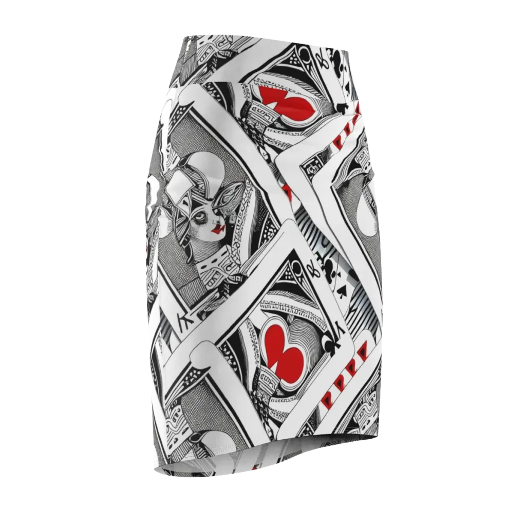 Fashion Print, By Carl Rahl on Pencil Skirt — Front Side