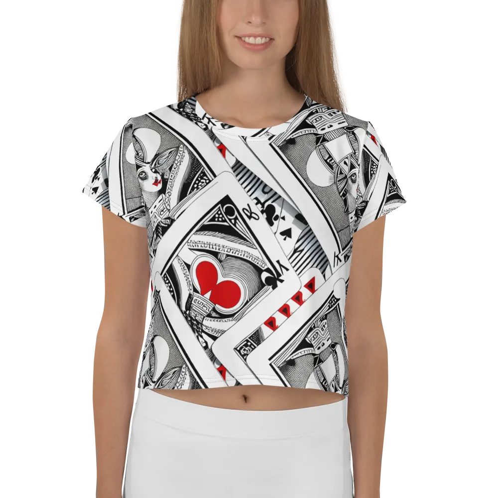 Fashion Print, By Carl Rahl on Crop Tee — Front