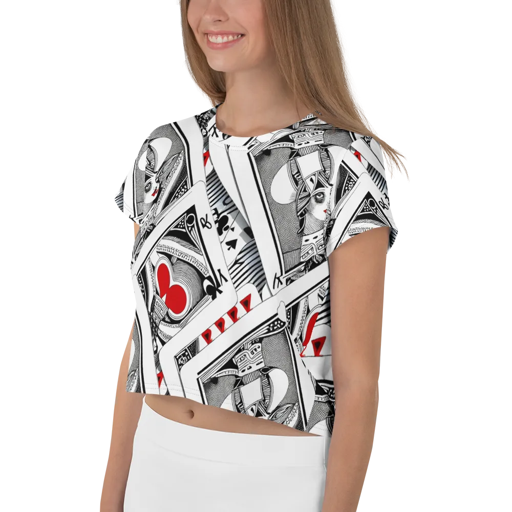 Fashion Print, By Carl Rahl on Crop Tee — Left