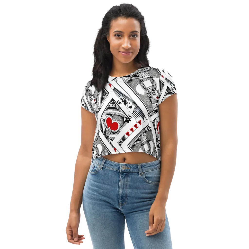 Fashion Print, By Carl Rahl on Crop Tee — Front